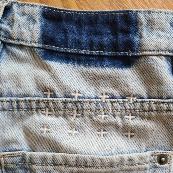 KSUBI CHLO WASTED ETERNAL JEANS ULTRA HIGH RISE RELAXED TAPER RIGID DENIM sz 27 - Picture 7 of 12